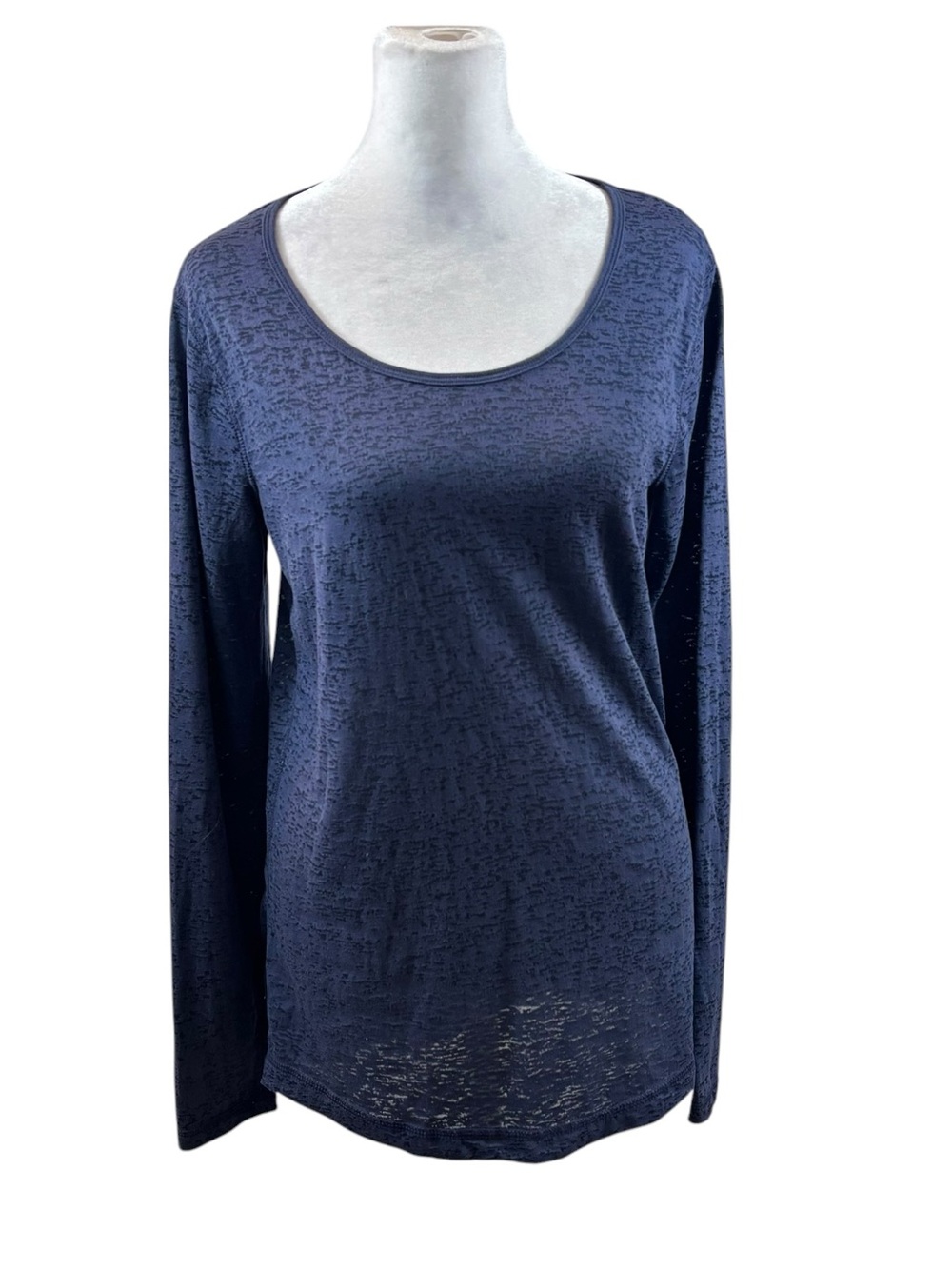 Ladies Mudd Brand Long‎ Sleeve Scoop Neck T-Shirt Blue Size XL